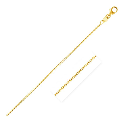 An image displaying 14k Yellow Gold Round Cable Link Chain 1.9mm by Orca Market
