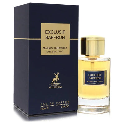 An image displaying Maison Alhambra Exclusif Saffron by Maison Alhambra Eau De Parfum Spray 3.4 oz for Men by Maison Alhambra