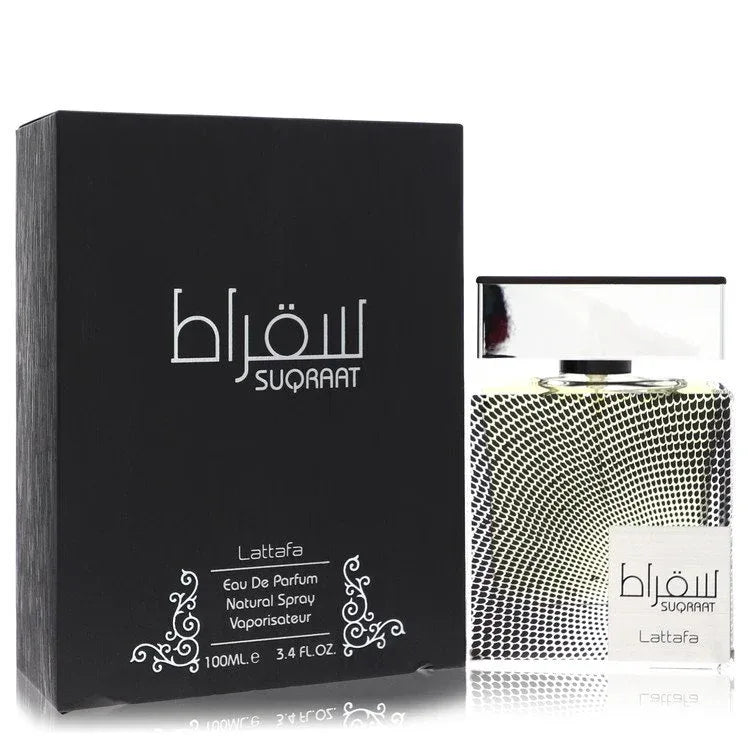 An image displaying Lattafa Suqraat by Lattafa Eau De Parfum Spray 3.4 oz for Men by Lattafa