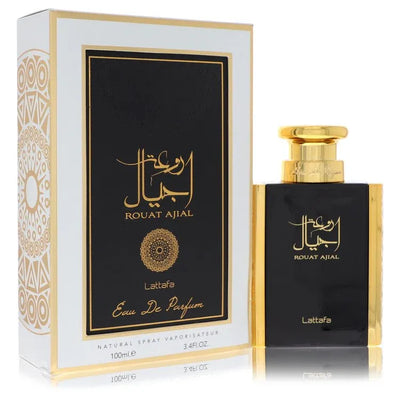 An image displaying Lattafa Rouat Ajial by Lattafa Eau De Parfum Spray 3.4 oz for Women by Lattafa