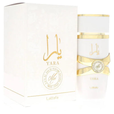An image displaying Lattafa Yara Moi by Lattafa Eau De Parfum Spray 3.4 oz for Women by Lattafa