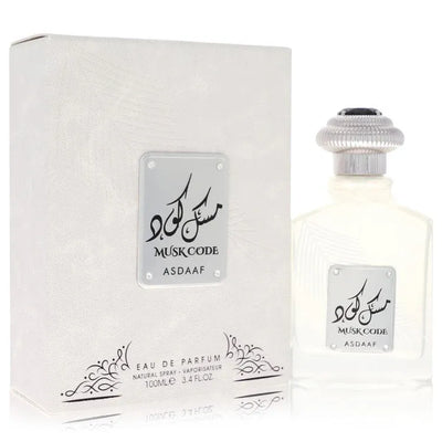 An image displaying Musk Code by Asdaaf Eau De Parfum Spray 3.4 oz for Women by Asdaaf