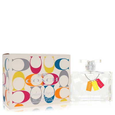 An image displaying Coach Signature Color by Coach Eau De Parfum Spray 3.3 oz for Women by Coach