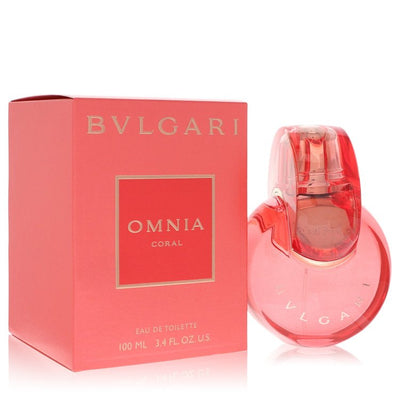 An image displaying Omnia Coral by Bvlgari Eau De Toilette Spray 3.4 oz for Women by Bvlgari