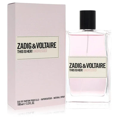 An image displaying This is Her Undressed by Zadig & Voltaire Eau De Parfum Spray 3.3 oz for Women by Zadig & Voltaire