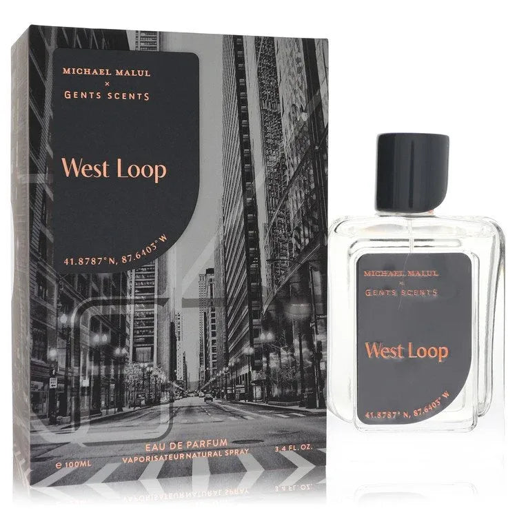 An image displaying Michael Malul West Loop by Michael Malul Eau De Parfum Spray 3.4 oz for Men by Michael Malul