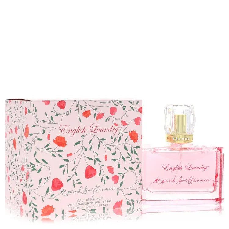 An image displaying English Laundry Pink Brillance by English Laundry Eau De Parfum Spray 3.4 oz for Women by English Laundry
