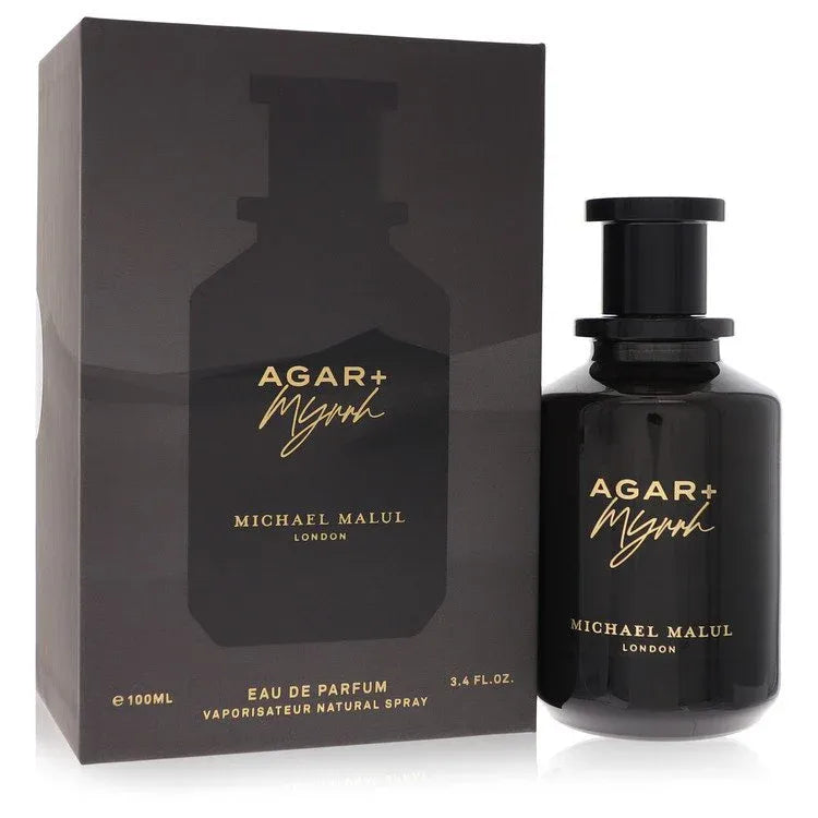 An image displaying Michael Malul Agar + Myrrh by Michael Malul Eau De Parfum Spray 3.4 oz for Men by Michael Malul