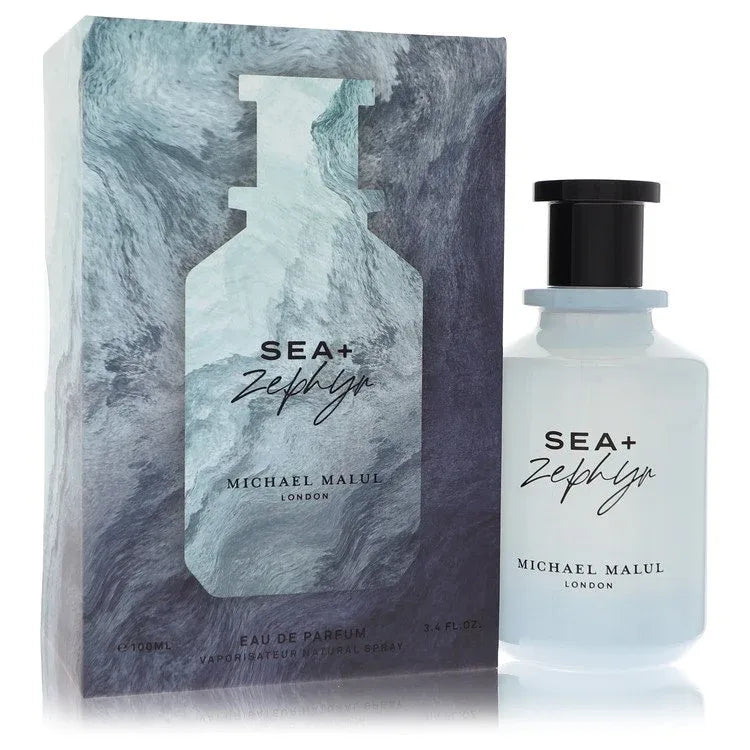 An image displaying Michael Malul Sea + Zephyr by Michael Malul Eau De Parfum Spray 3.4 oz for Men by Michael Malul