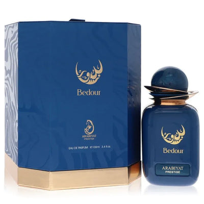 An image displaying Arabiyat Prestige Bedour by Arabiyat Prestige Eau De Parfum Spray 3.4 oz for Women by Arabiyat Prestige