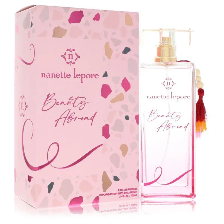 An image displaying Nanette Lepore Beauty Abroad by Nanette Lepore Eau De Parfum Spray 3.4 oz for Women by Nanette Lepore