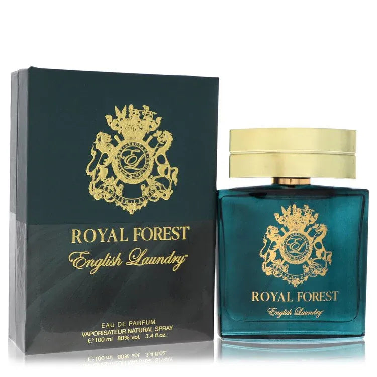 An image displaying English Laundry Royal Forest by English Laundry Eau De Parfum Spray 3.4 oz for Men by English Laundry