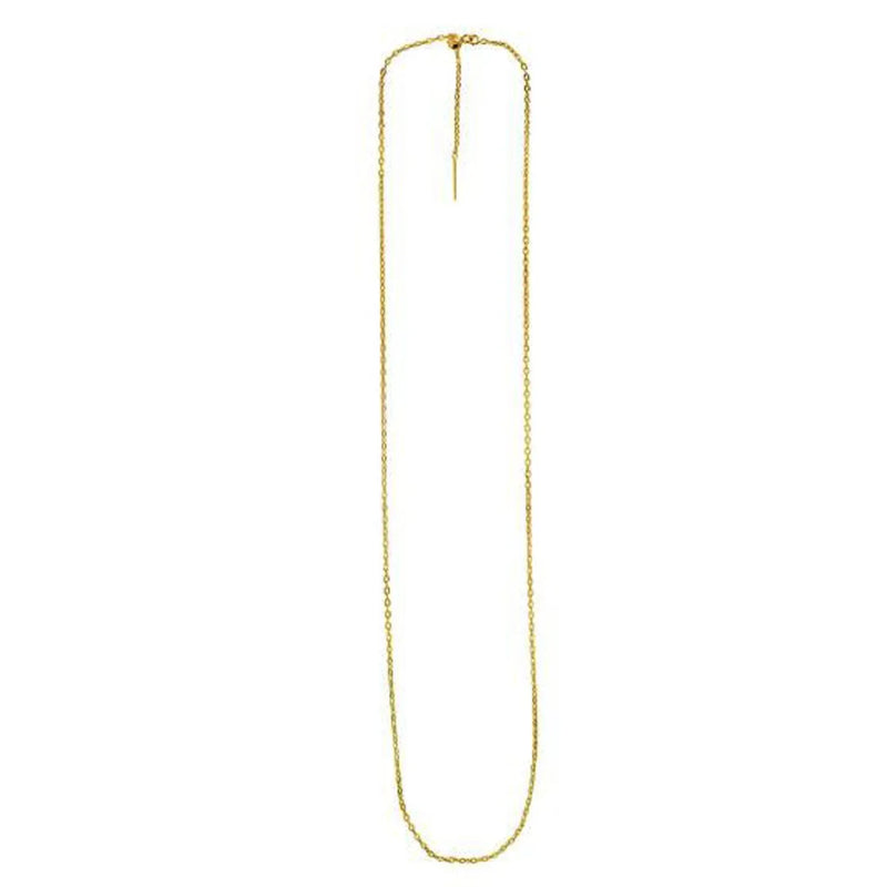 An image displaying Endless Adjustable Cable Chain in 14k Yellow Gold (1.7mm) by Orca Market