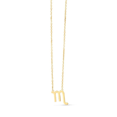 An image displaying 14K Yellow Gold Scorpio Necklace by Orca Market