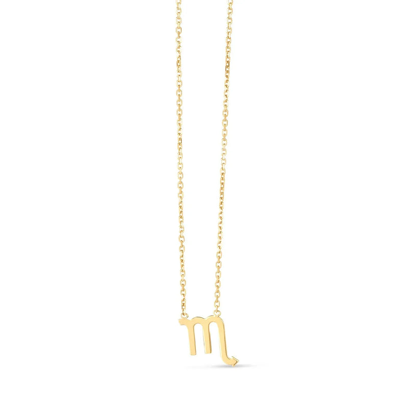 An image displaying 14K Yellow Gold Scorpio Necklace by Orca Market