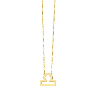 An image displaying 14K Yellow Gold Libra Necklace by Orca Market