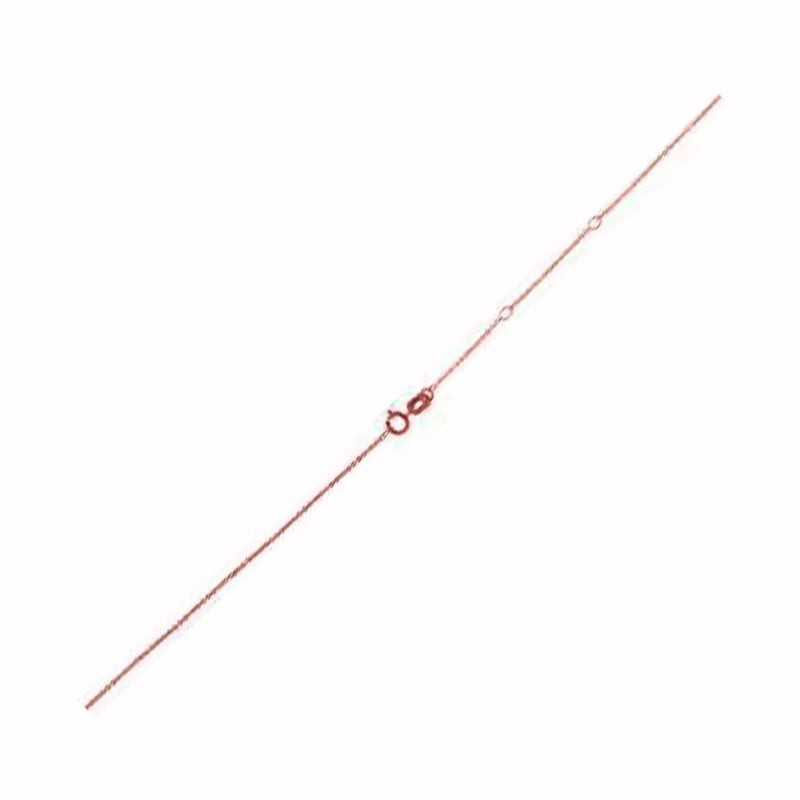 An image displaying Adjustable Cable Chain in 14k Rose Gold (1.0mm) by Orca Market