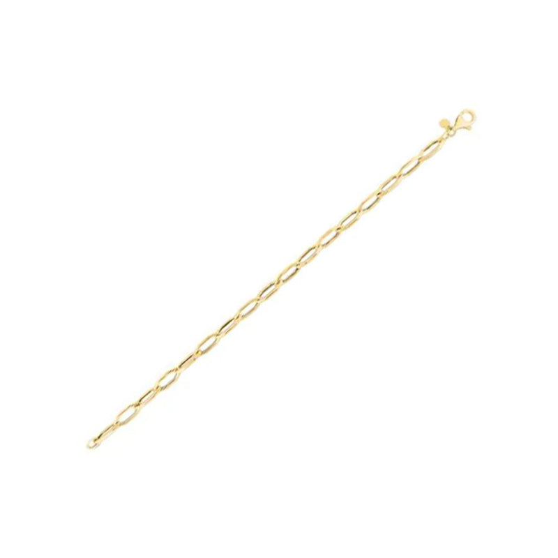 An image displaying 14k Yellow Gold La Goccia Link Bracelet by Orca Market
