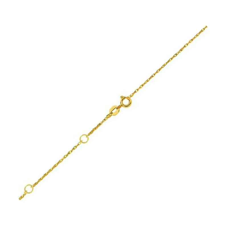 An image displaying Double Extendable Rope Chain in 14k Yellow Gold (1.3mm) by Orca Market
