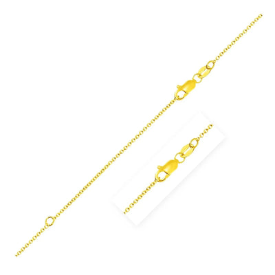 An image displaying Extendable Cable Chain in 18k Yellow Gold (1.0mm) by Orca Market