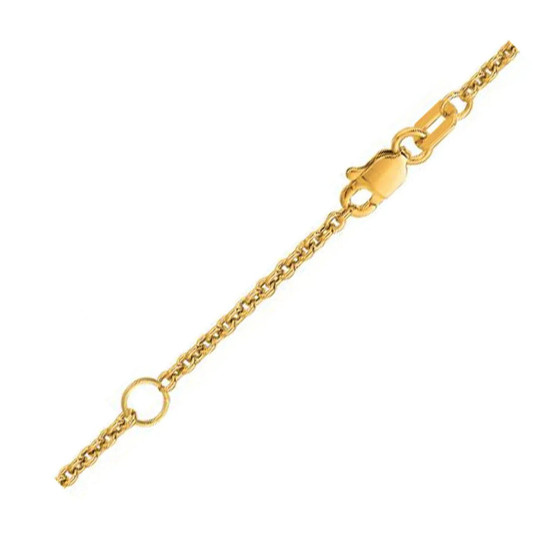 An image displaying Extendable Cable Chain in 18k Yellow Gold (1.8mm) by Orca Market