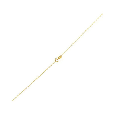 An image displaying Adjustable Cable Chain in 14k Yellow Gold (1.0mm) by Orca Market