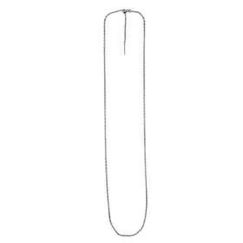An image displaying Endless Adjustable Cable Chain in 14k White Gold (1.7mm) by Orca Market