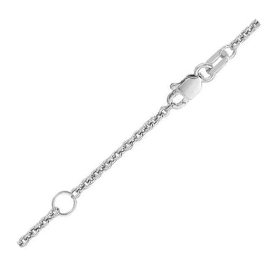 An image displaying Extendable Cable Chain in 18k White Gold (1.8mm) by Orca Market