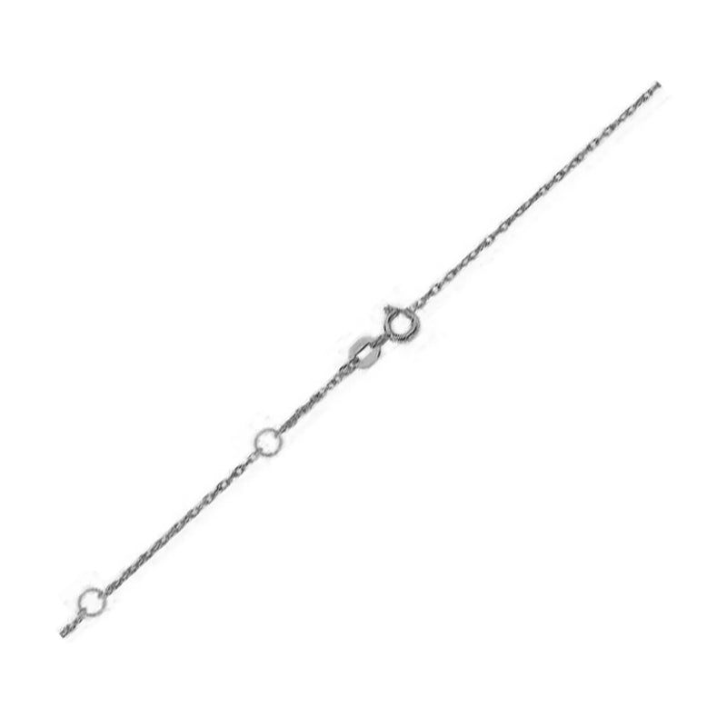 An image displaying Double Extendable Rope Chain in 14k White Gold (1.3mm) by Orca Market