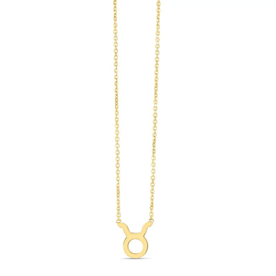 An image displaying 14K Yellow Gold Taurus Necklace by Orca Market
