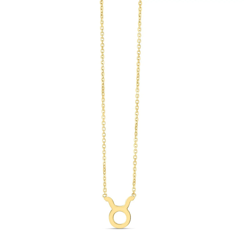 An image displaying 14K Yellow Gold Taurus Necklace by Orca Market