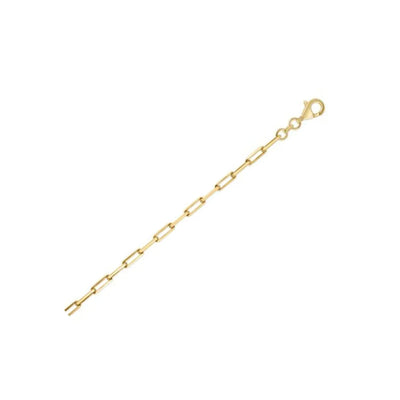 An image displaying Sterling Silver Gold Plated Paperclip Chain (3.0 mm) by Orca Market
