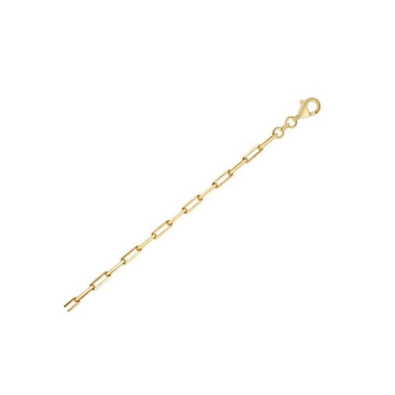 An image displaying Sterling Silver Gold Plated Paperclip Chain (3.0 mm) by Orca Market