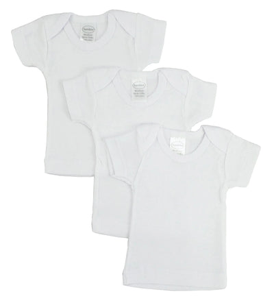 An image displaying Preemie Short Sleeve Lap Tee - White by Bambini
