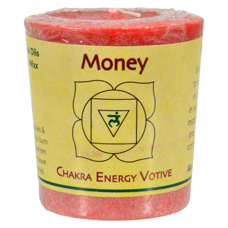 An image displaying Aloha Bay - Chakra Votive Candle - Money - Case Of 12 - 2 Ounce by Aloha Bay