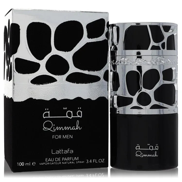 An image displaying Lattafa Qimmah by Lattafa Eau De Parfum Spray 3.4 oz for Men by Lattafa