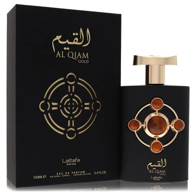 An image displaying Lattafa Pride Al Qiam Gold by Lattafa Eau De Parfum Spray 3.4 oz for Men by Lattafa