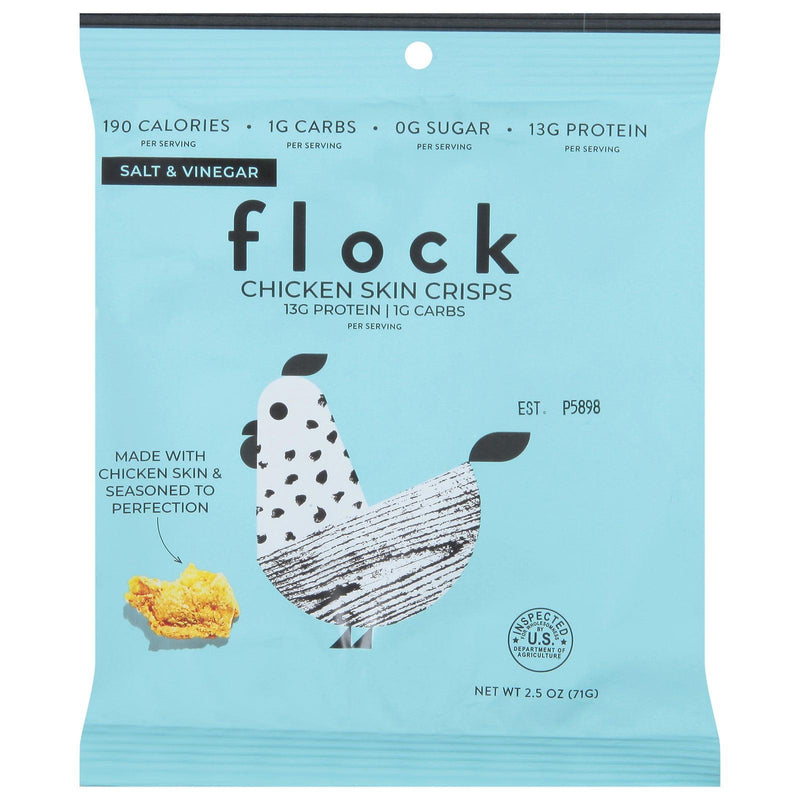 Flock - Chips Chicken Skin Slt&vngr - Case Of 8-2.5 Ounce