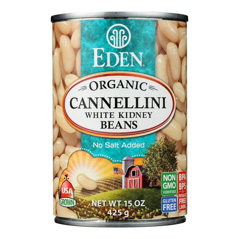 Eden Foods Organic Cannellini White Kidney Beans - Case Of 12 - 15 Ounce.