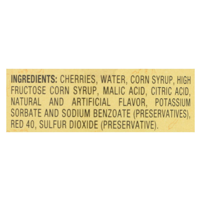 Reese Red Maraschino Cherries With Stems - Case Of 12 - 10 Oz. - Orca Market