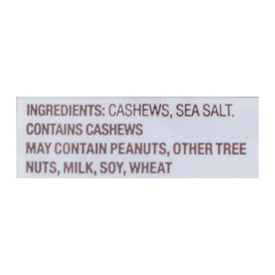 An image displaying Back To Nature Cashew - Sea Salt Roasted Jumbo - Case Of 9 - 9 Ounce by Back To Nature