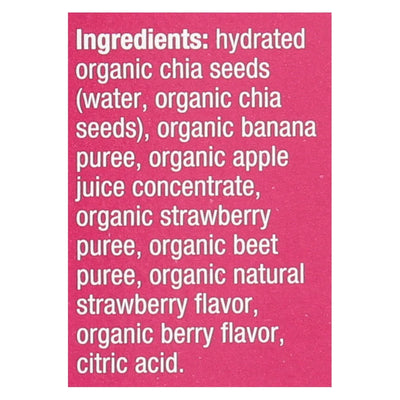 An image displaying Mamma Chia Organic Squeeze Vitality Snack - Strawberry Banana - Case Of 6 - 3.5 Ounce by Mamma Chia