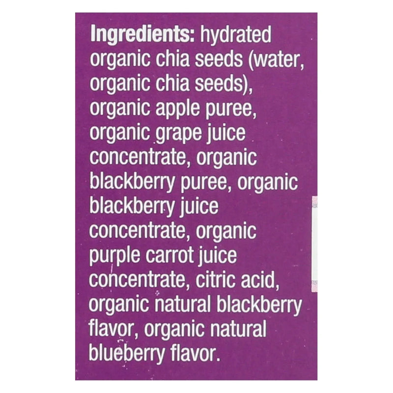 An image displaying Mamma Chia Squeeze Vitality Snack - Blackberry Bliss - Case Of 6 - 3.5 Ounce by Mamma Chia