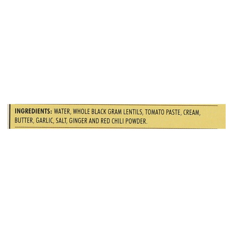 Kitchen Of India Dinner - Black Gram Lentils Curry - Dal Bukhara - 10 Oz - Case Of 6 - Orca Market