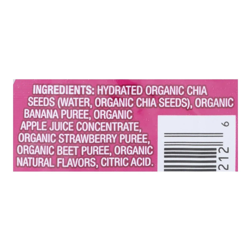 An image displaying Mamma Chia Squeeze Vitality Snack - Strawberry Banana - Case Of 16 - 3.5 Ounce by Mamma Chia