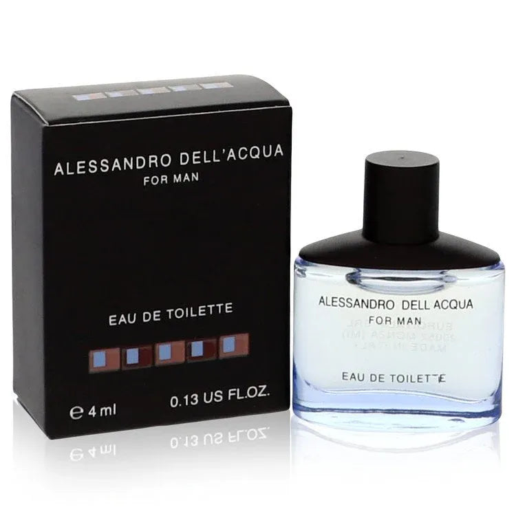 An image displaying ALESSANDRO DELL AcqUA by Alessandro Dell Acqua Mini EDT Spray .13 oz for Men by Alessandro Dell Acqua