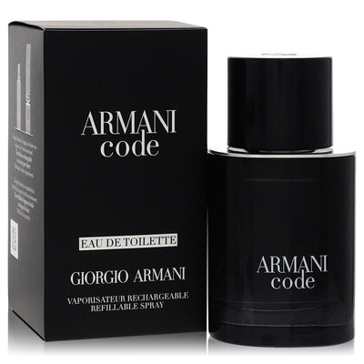 An image displaying Armani Code by Giorgio Armani Eau De Toilette Spray Refillable 1.7 oz for Men by Giorgio Armani