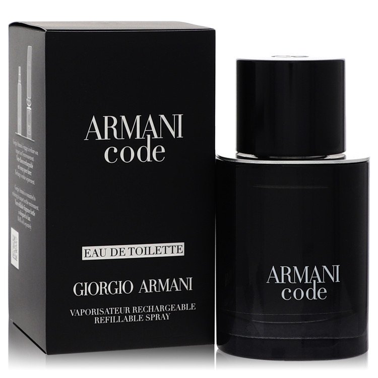 An image displaying Armani Code by Giorgio Armani Eau De Toilette Spray Refillable 1.7 oz for Men by Giorgio Armani