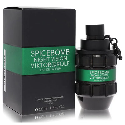 An image displaying Spicebomb Night Vision by Viktor & Rolf Eau De Parfum Spray 1.7 oz for Men by Viktor & Rolf