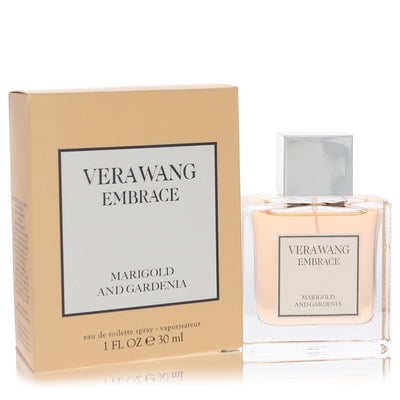 An image displaying Vera Wang Embrace Marigold and Gardenia by Vera Wang Eau De Toilette Spray 1 oz for Women by Vera Wang